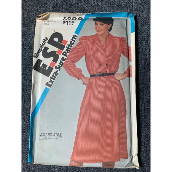 Simplicity Misses Dress Sewing Pattern sz 10-14 6200 - uncut - Picture 7 of 9
